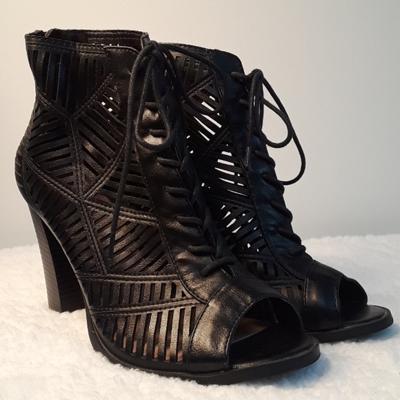 EUC! Mix No. 6 Open Toe Boots - Picture 1 of 8